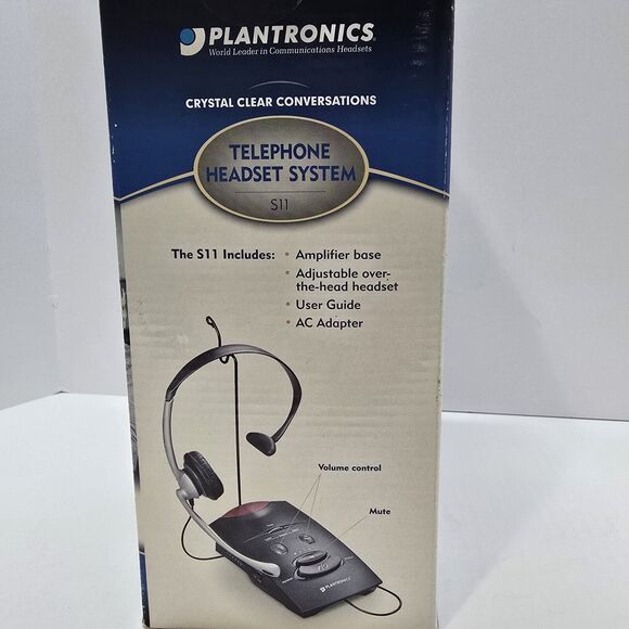 Plantronics S11 Office Telephone Wired‎ Headset System Hands Free - Picture 4 of 6
